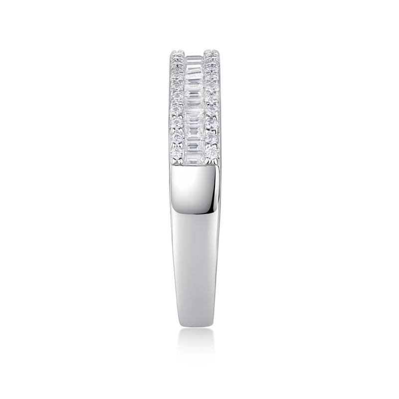 R13129款S925银镀18K白金Women's RingMoissanite厘0.51ct
