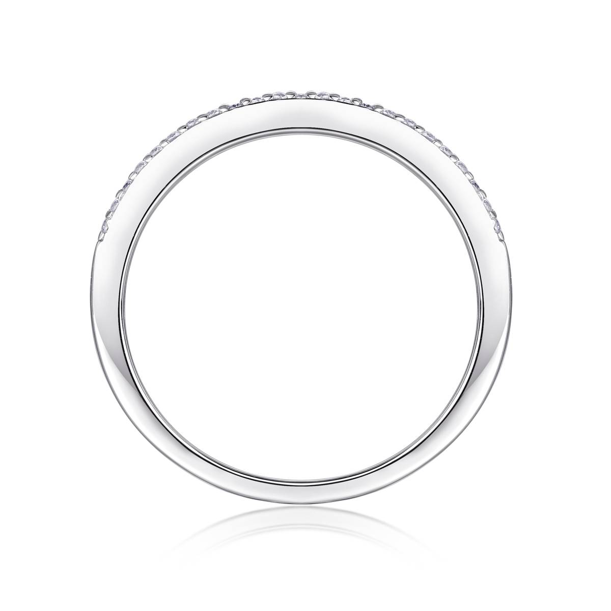 R13129款S925银镀18K白金Women's RingMoissanite厘0.51ct