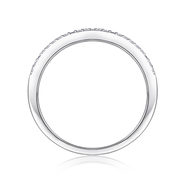 R13129款S925银镀18K白金Women's RingMoissanite厘0.51ct