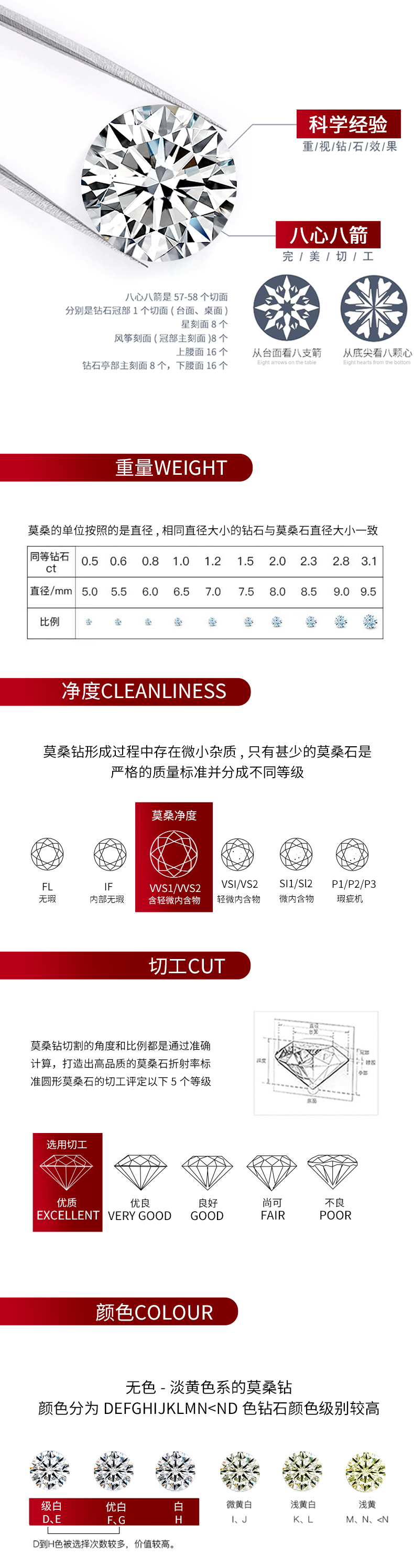 R12845款S925银镀18K白金女戒莫桑钻蛋形6.0CT - 5