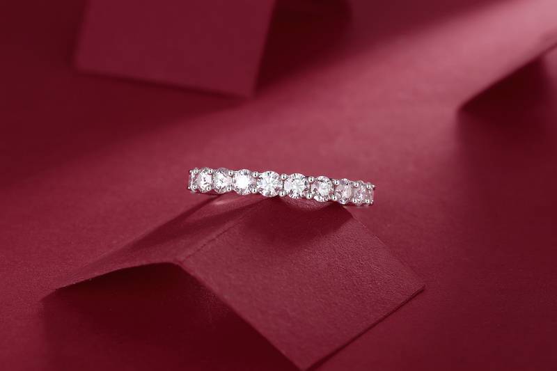 R12742款S925银镀18K白金Women's RingMoissanite厘石2.1ct