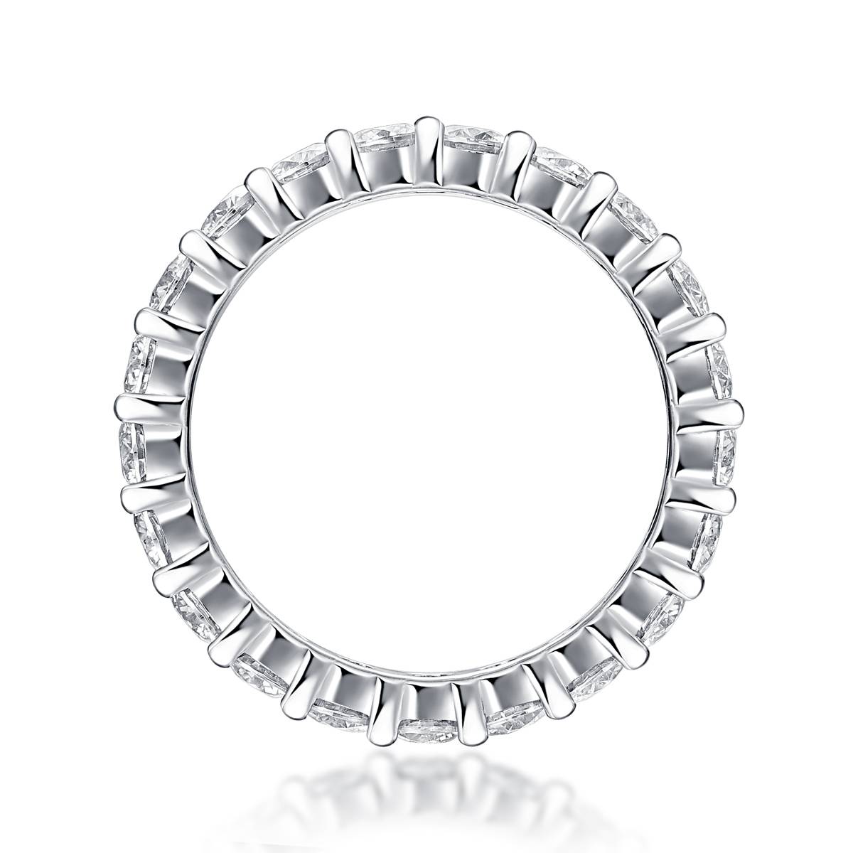 R12742款S925银镀18K白金Women's RingMoissanite厘石2.1ct