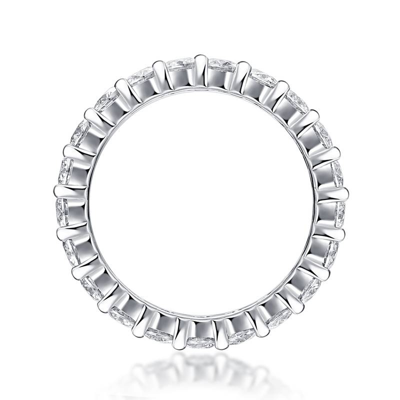 R12742款S925银镀18K白金Women's RingMoissanite厘石2.1ct