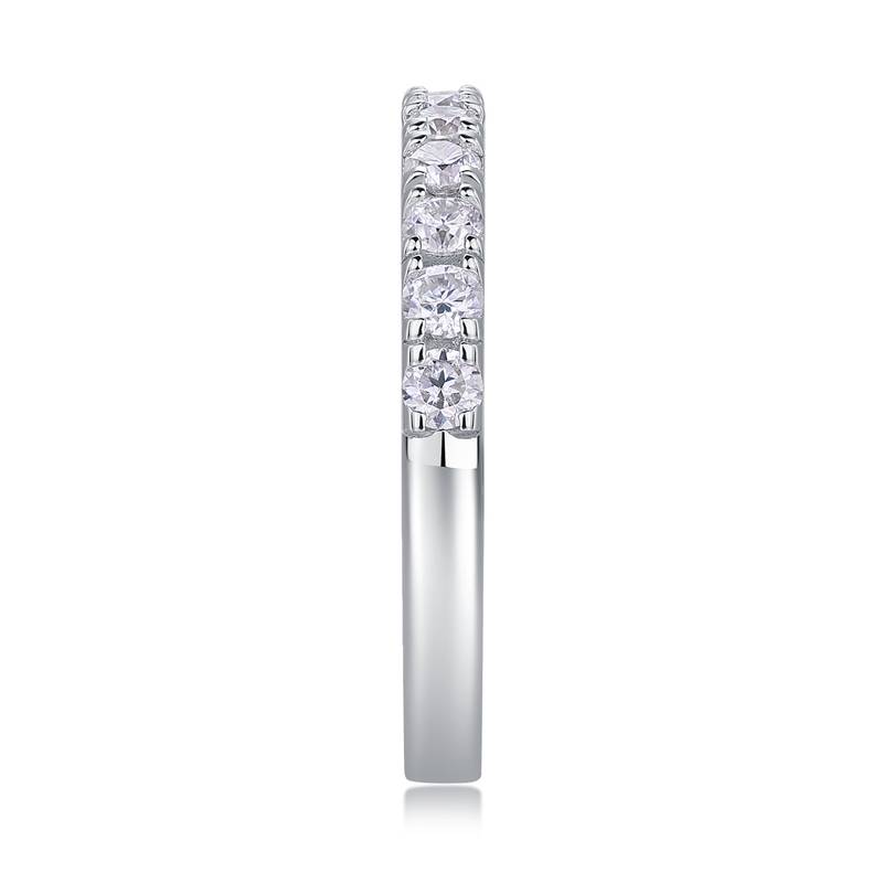 R13238款S925银镀18K白金Women's RingMoissanite厘石0.48ct