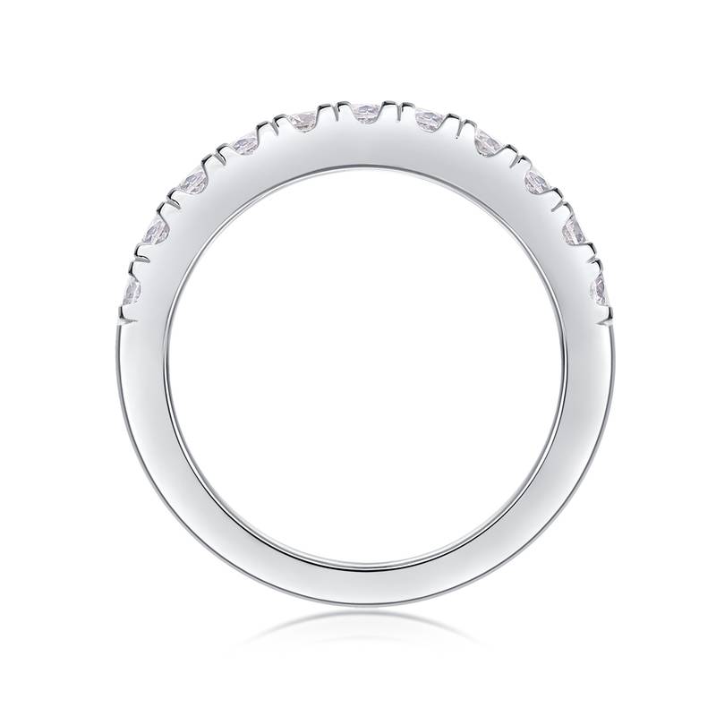 R13238款S925银镀18K白金Women's RingMoissanite厘石0.48ct
