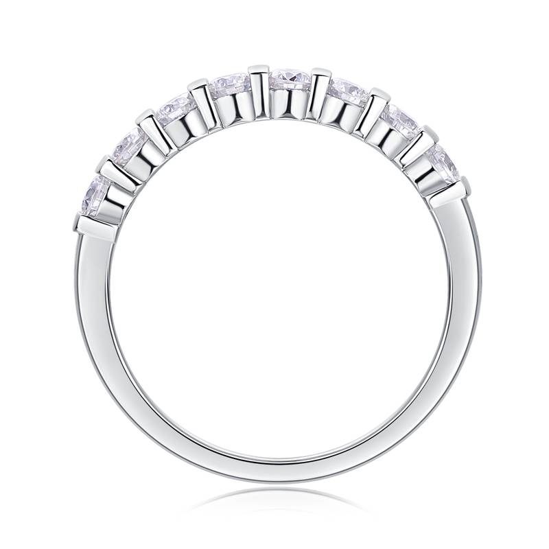 R13241款S925银镀18K白金Women's RingMoissanite厘石0.48ct