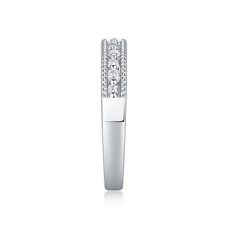 R13239款S925银镀18K白金Women's RingMoissanite厘石0.27ct