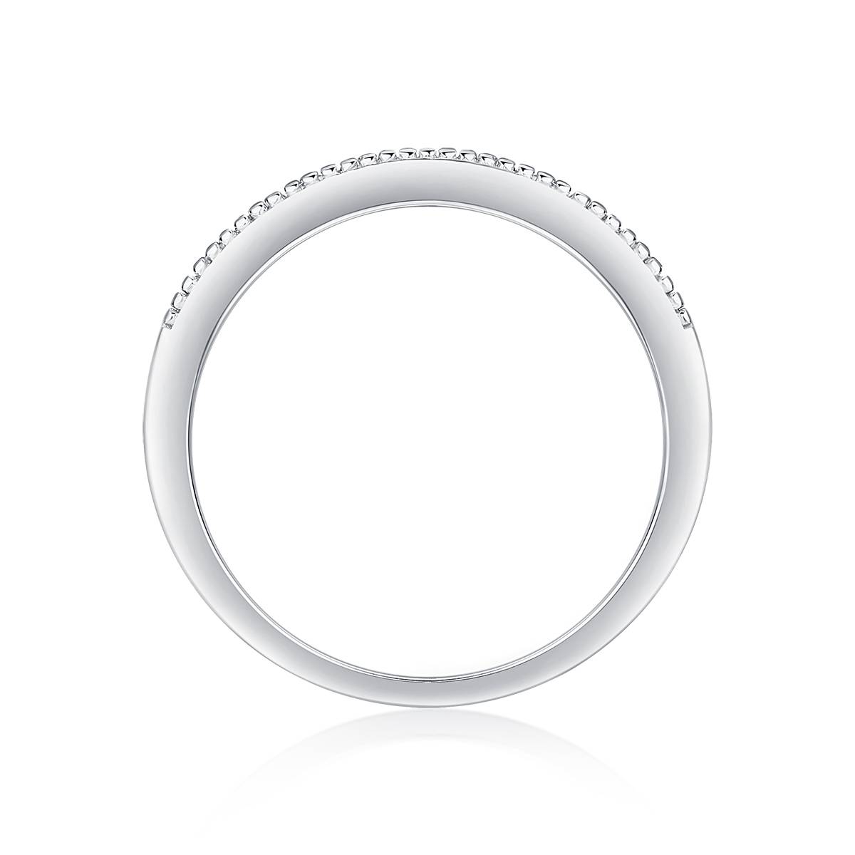 R13239款S925银镀18K白金Women's RingMoissanite厘石0.27ct