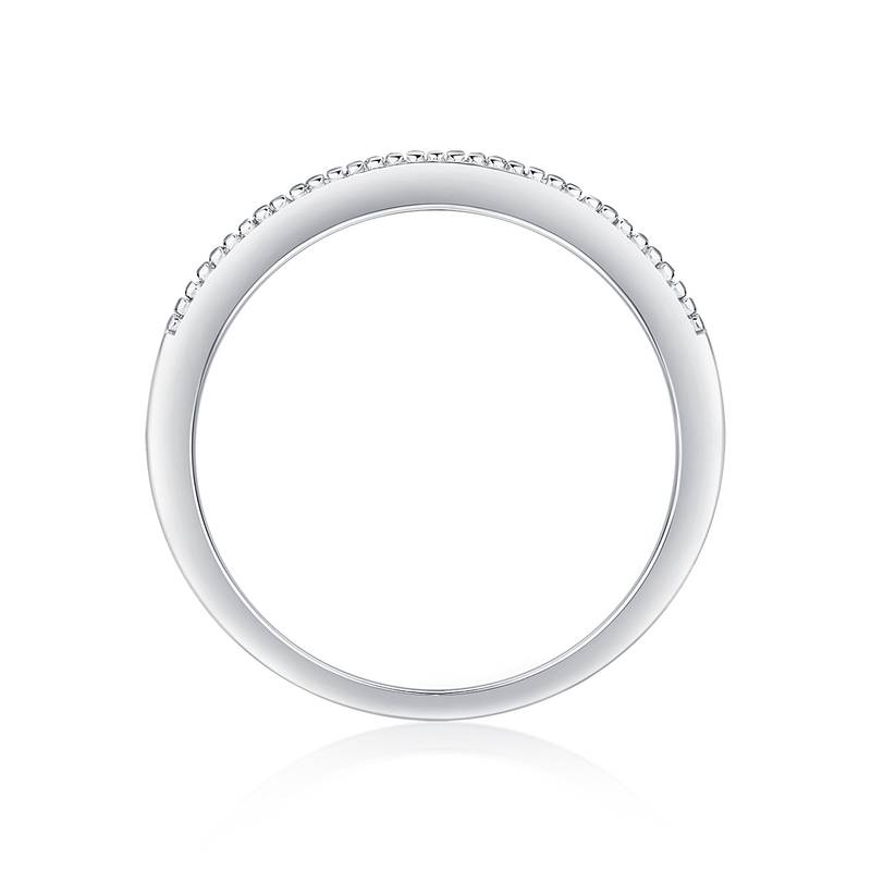 R13239款S925银镀18K白金Women's RingMoissanite厘石0.27ct
