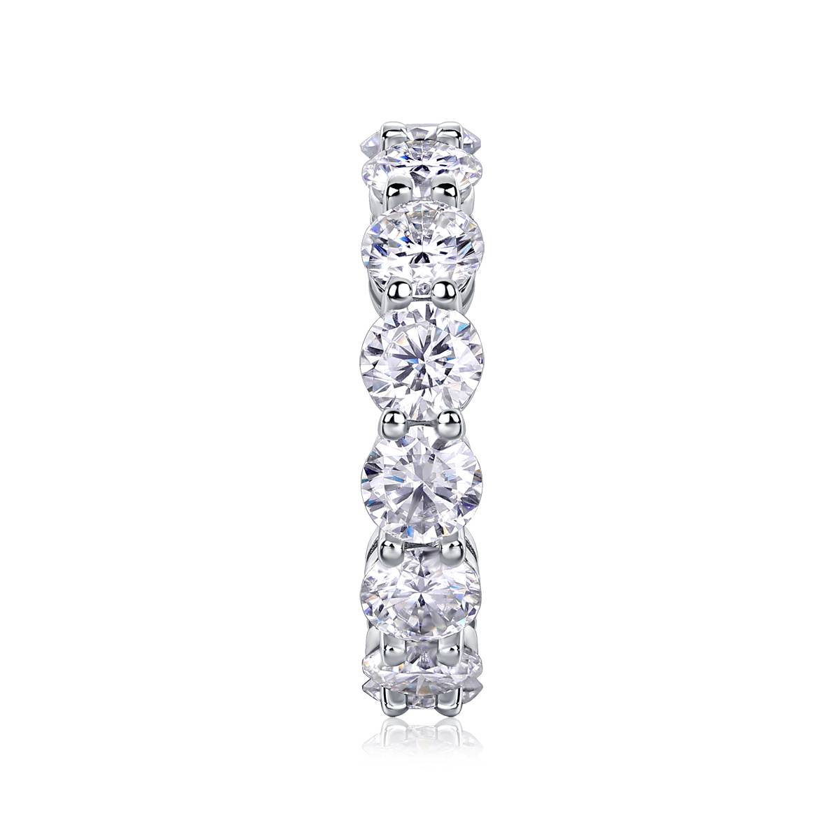 R13531款S925银镀18K白金Women's RingMoissanite厘石6.5ct