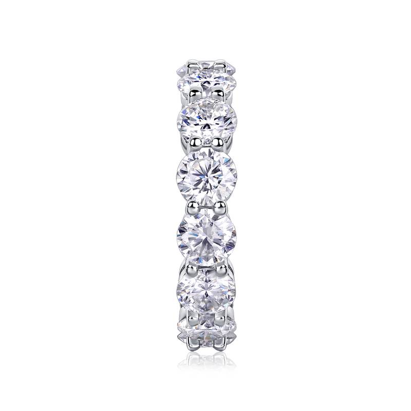 R13531款S925银镀18K白金女戒莫桑钻厘石6.5CT