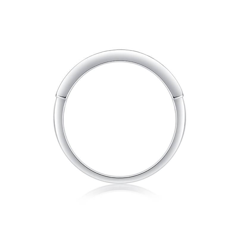 R13321款S925银镀18K白金Women's RingMoissanite厘石0.15ct