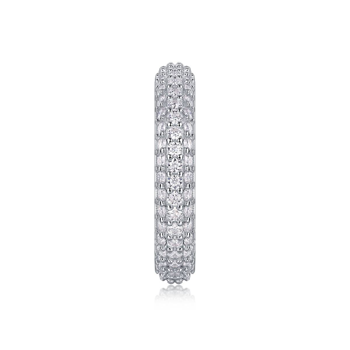 R13410款S925银镀18K白金Women's RingMoissanite厘石1.89ct