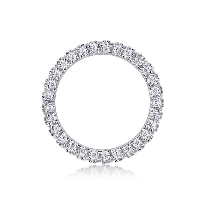 R13411款S925银镀18K白金Women's RingMoissanite厘石2.1ct