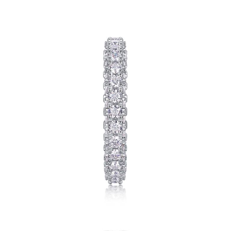 R13411款S925银镀18K白金Women's RingMoissanite厘石2.1ct