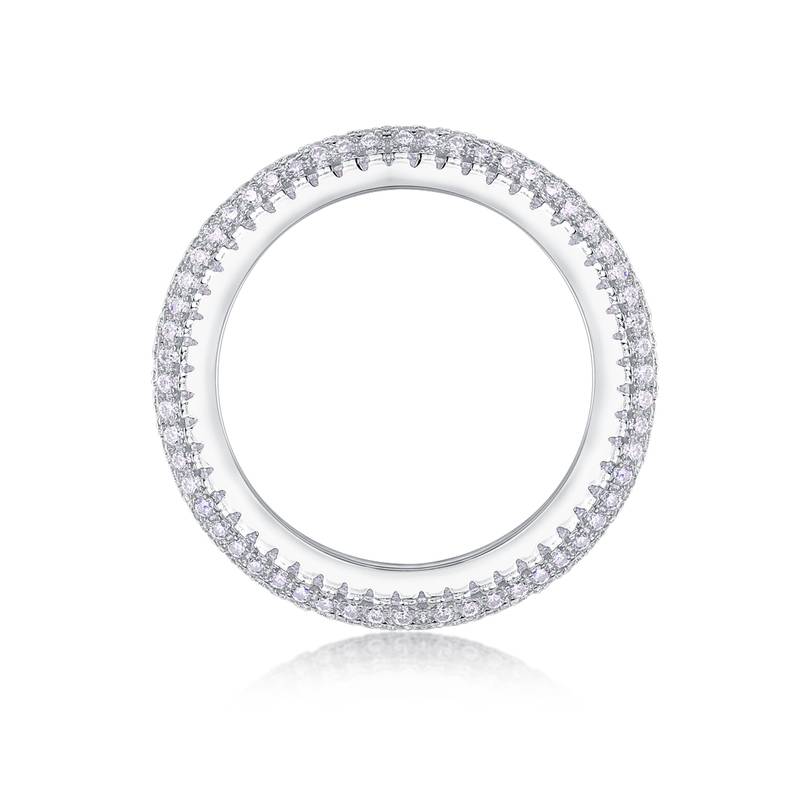 R13696款S925银镀18K白金Women's RingMoissanite厘石1.47ct
