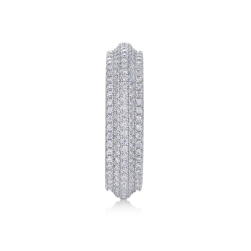 R13696款S925银镀18K白金Women's RingMoissanite厘石1.47ct