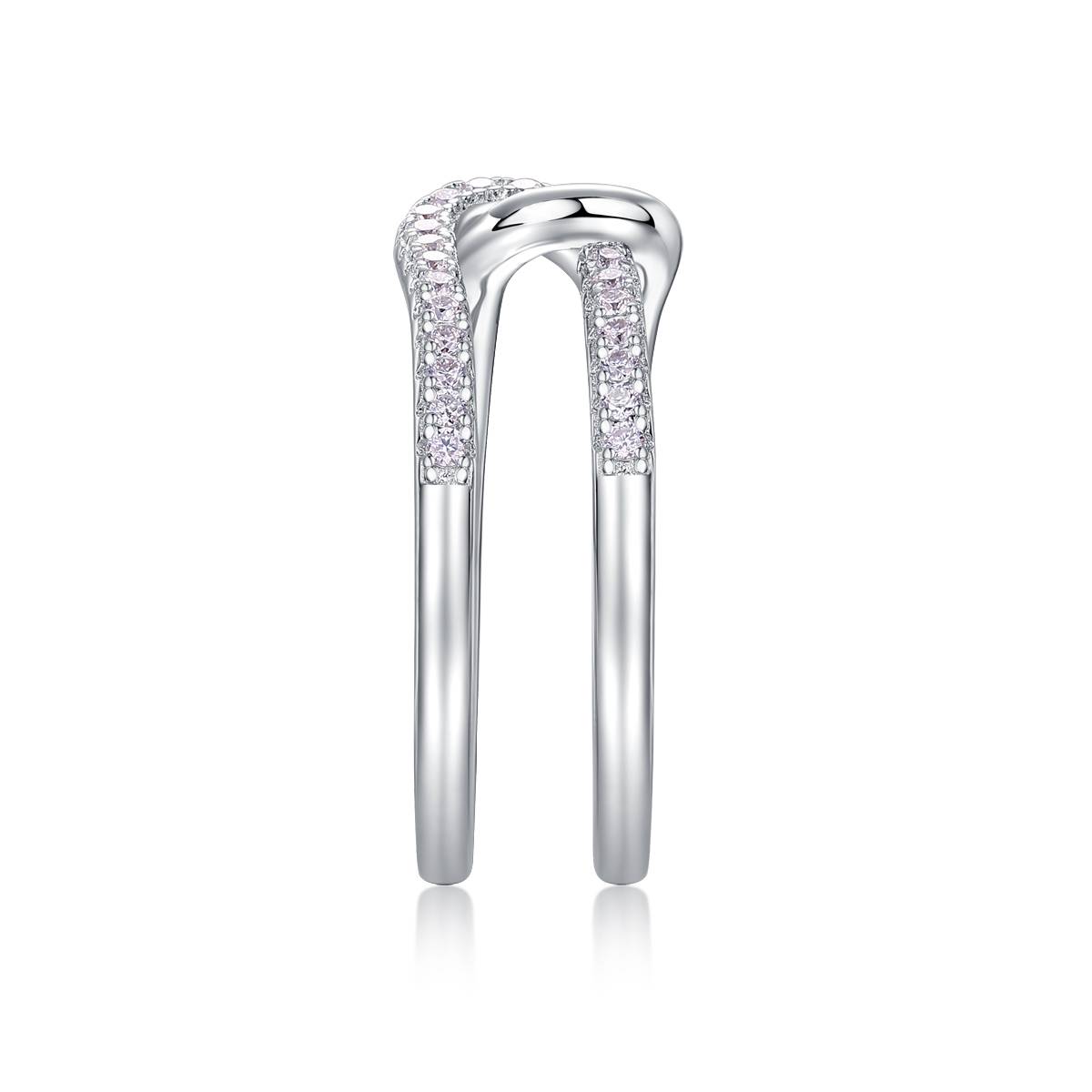 R13687款S925银镀18K白金女戒莫桑钻厘石0.22CT