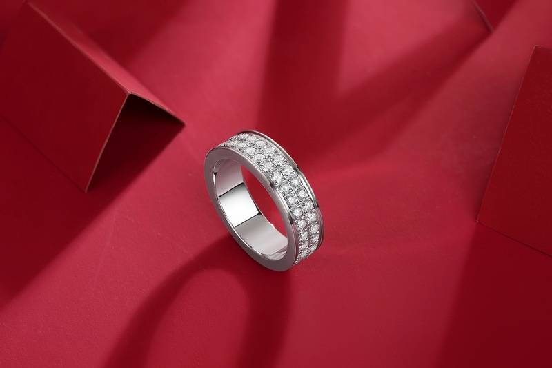 R13154款S925银镀18K白金Women's RingMoissanite厘石2.0ct