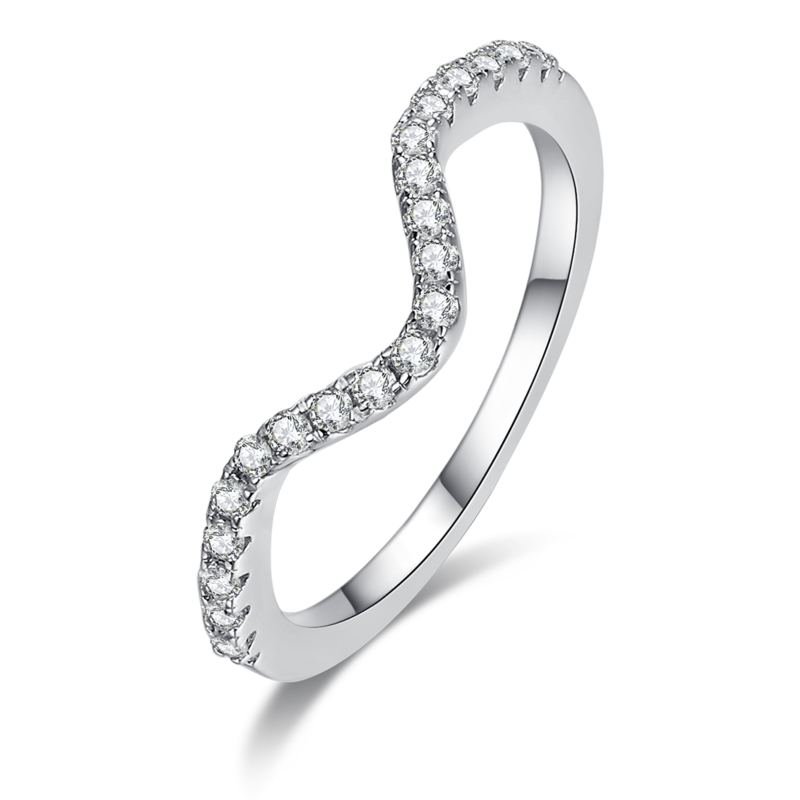 Sunflower Women's Ring S925 Silver Plated Platinum Primary and Secondary Set, Stacked Customized Main Stone Moissanite Diamond 1.0ct/Secondary Stone High Carbon Diamond