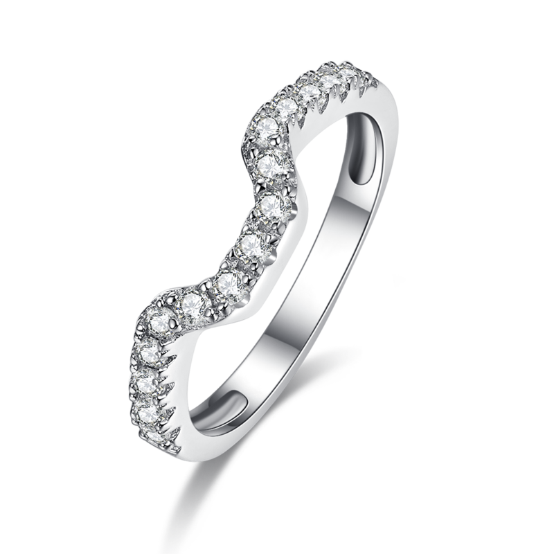 Fashionable luxury square bag women's ring S925 silver plated platinum main and secondary sets of rings, stacked and customized main stone moissanite diamond 1.0ct/secondary stone high carbon diamond