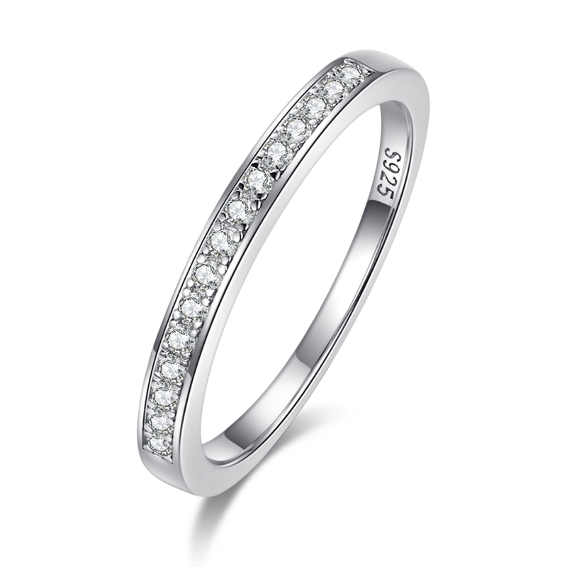 Luxury Princess Square Three Stone Women's Ring S925 Silver Plated Platinum Primary and Secondary Set Customized Stacked Primary Stone Moissanite Diamond 1.2ct/Secondary Stone High Carbon Diamond