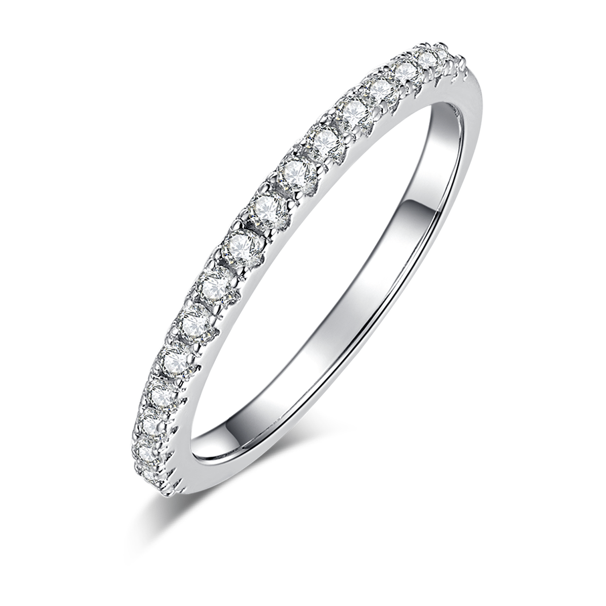 Luxury Square Bag Women's Ring S925 Silver Plated Platinum Primary and Secondary Set Ring Stacked Customized Main Stone Moissanite  1.0ct/Secondary Stone High Carbon Diamond