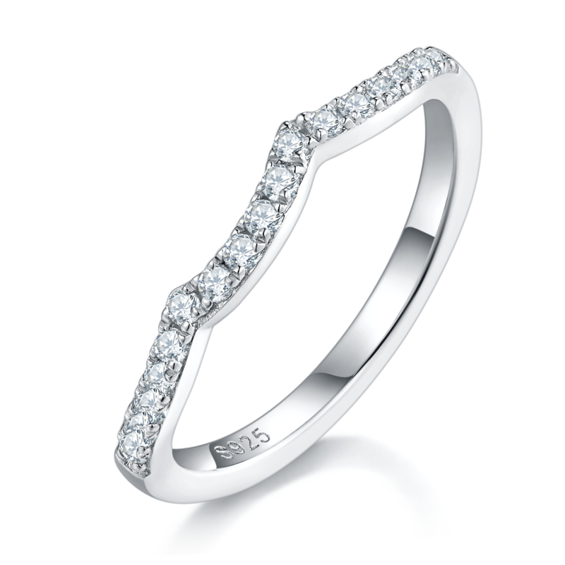 Exaggerated Twisted Arm Cross Women's Ring S925 Silver Plated Platinum Primary and Secondary Set Ring Stacking Customized Main Stone Moissanite Diamond 1.0ct/Secondary Stone High Carbon Diamond