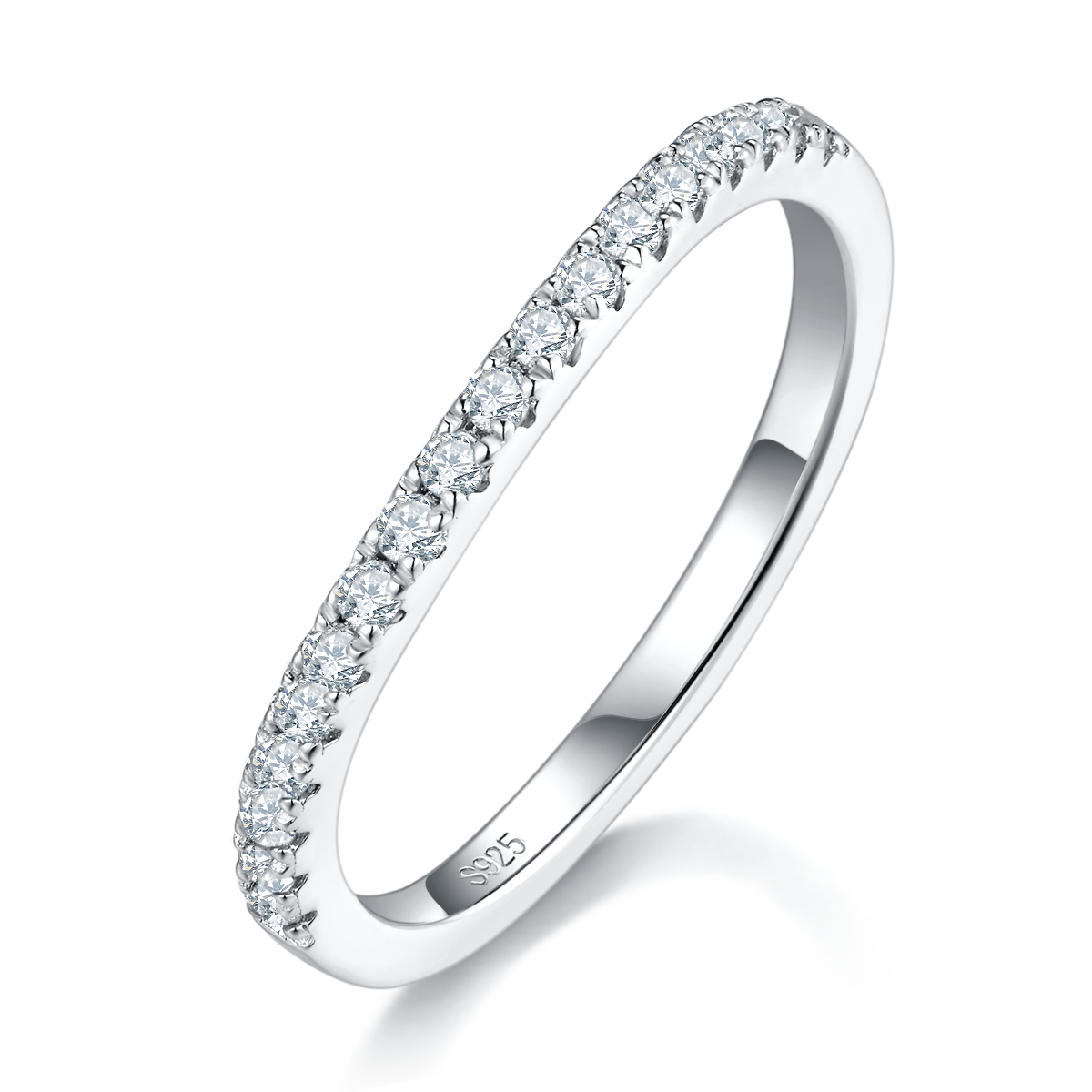 Deluxe Double layered Flower Women's Ring S925 Silver Plated Platinum Primary and Secondary Set Ring Stacked Customized Main Stone Moissanite  1.0ct/Secondary Stone High Carbon Diamond