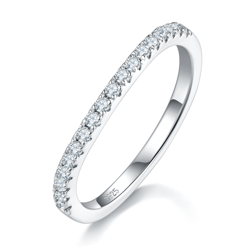 Deluxe Double layered Flower Women's Ring S925 Silver Plated Platinum Primary and Secondary Set Ring Stacked Customized Main Stone Moissanite Diamond 1.0ct/Secondary Stone High Carbon Diamond