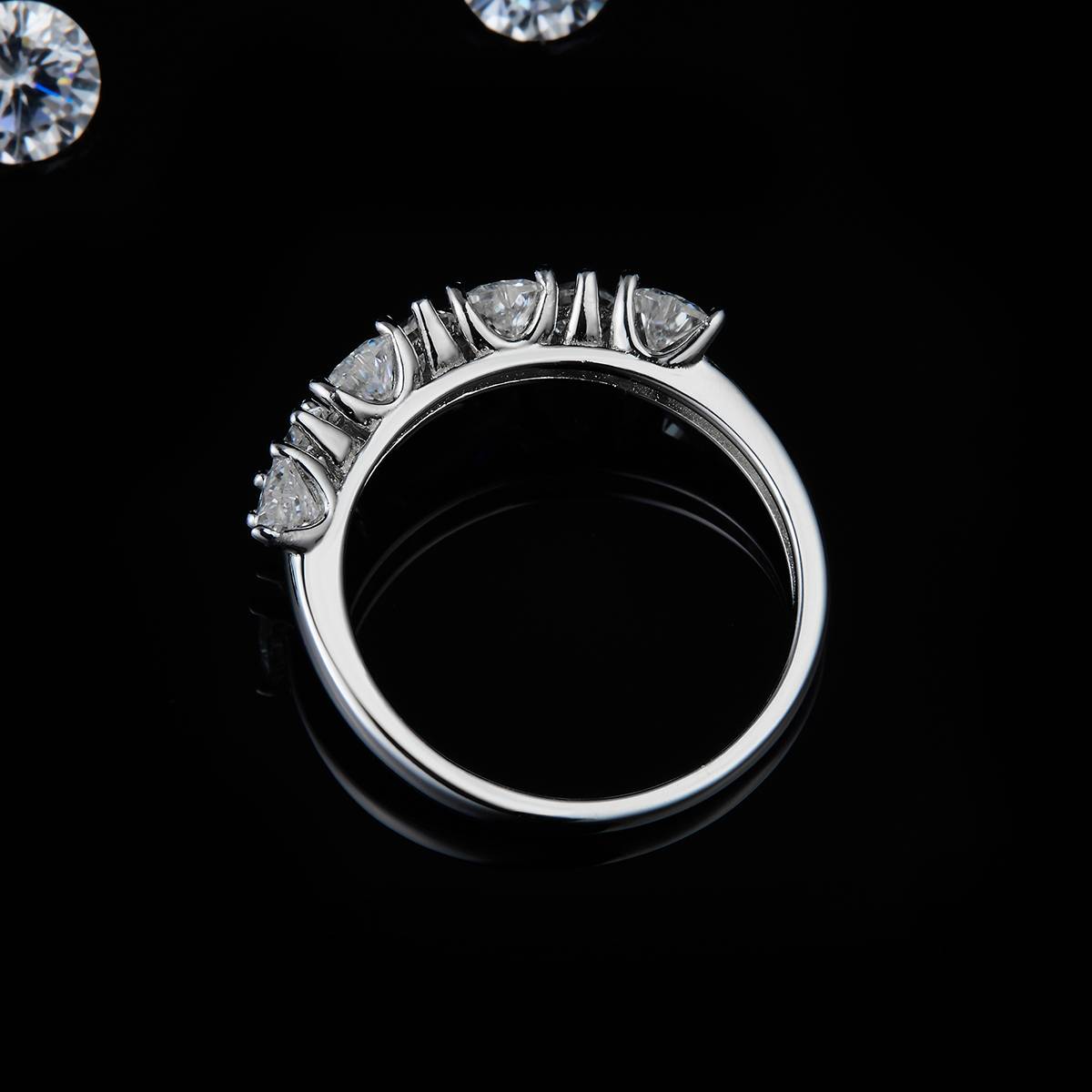 Heart shaped S925 silver plated white gold women's ring custom selection, accessory stone Moissanite diamond 1.4ct