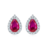 培育红宝石/耳环一对