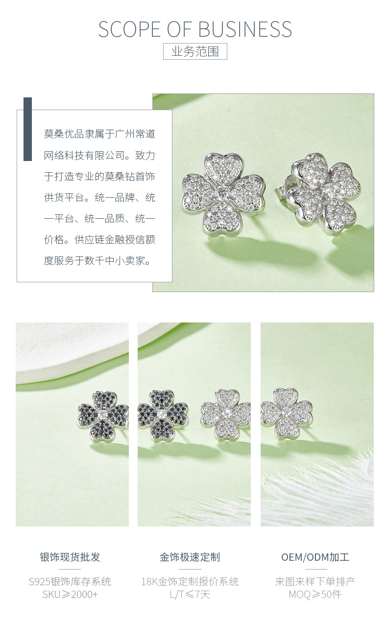 E240311026款S925银镀18K白金耳环莫桑钻厘石1.34ct - 3