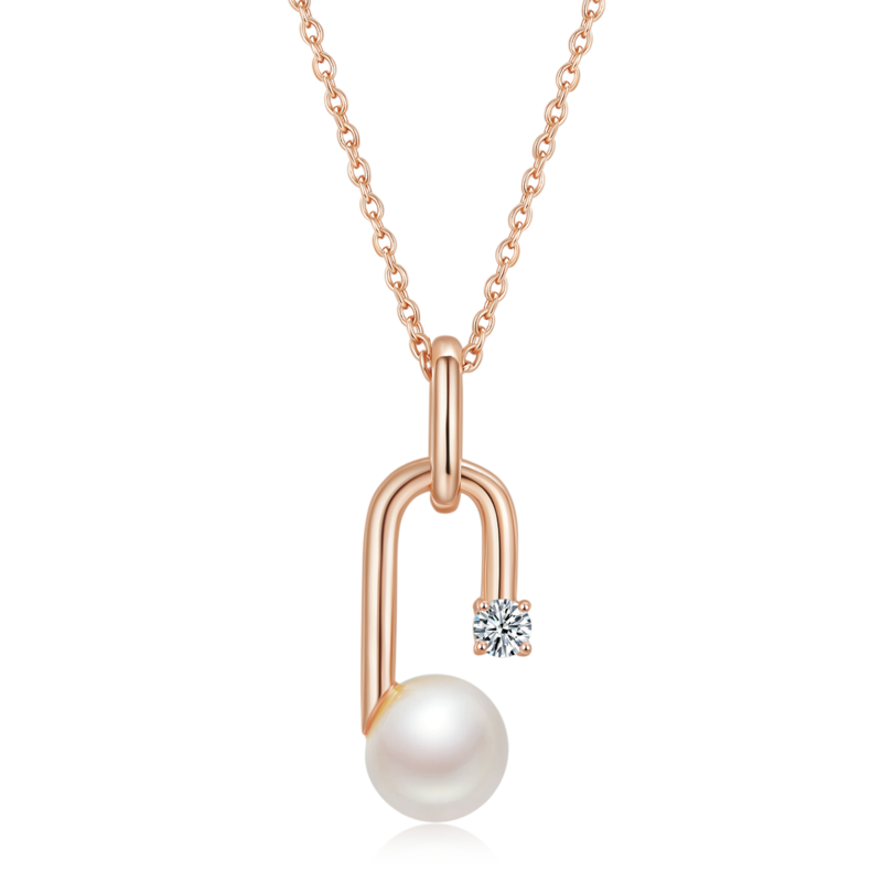 DSYP4款G字母S925银Necklace淡水珍珠8.0mm