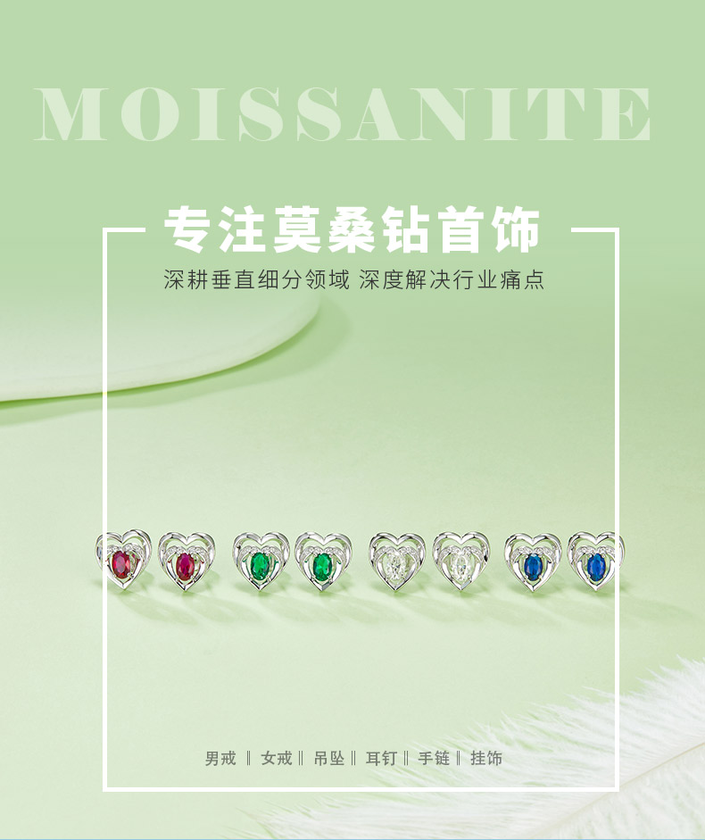 DSYE5款蛋形合成彩宝S925银镀白金耳钉4*6MM - 1