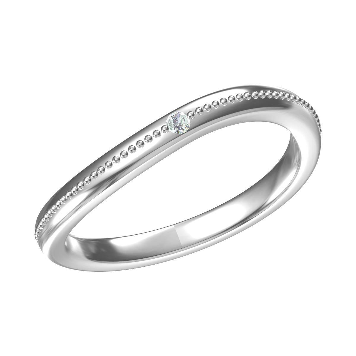 情侣对戒S925银镀白金定制选款副石莫桑钻0.025ct