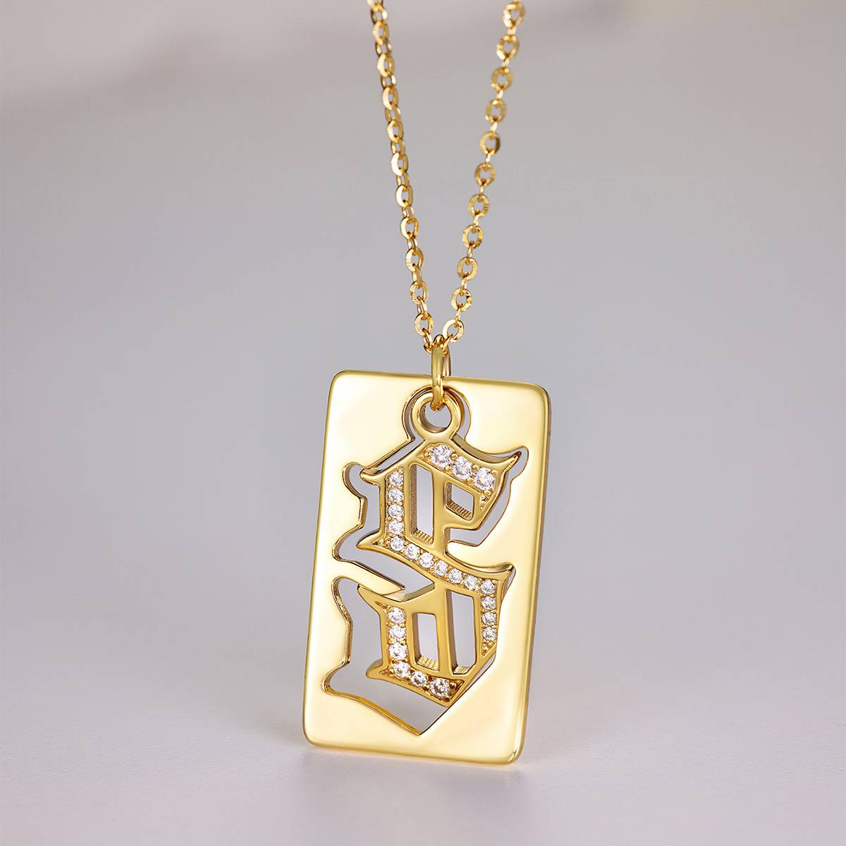 MP0012款S925银镀18K黄金莫桑钻吊坠0.17CT
