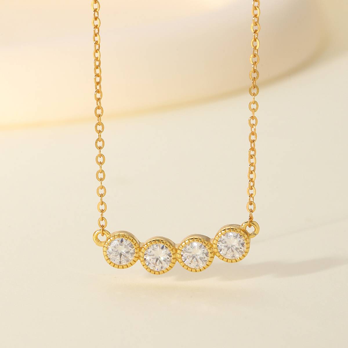 MP0013款S925银镀18K黄金莫桑钻吊坠1.2CT