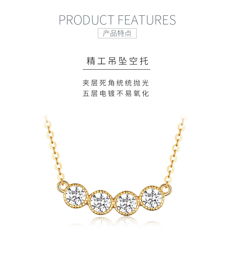 MP0013款S925银镀18K黄金莫桑钻吊坠1.2CT - 5