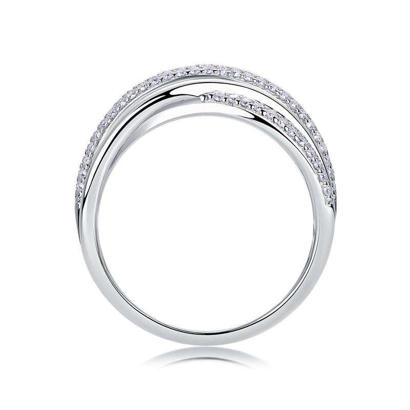 R14034款S925银镀18K白金莫桑钻女戒0.67ct