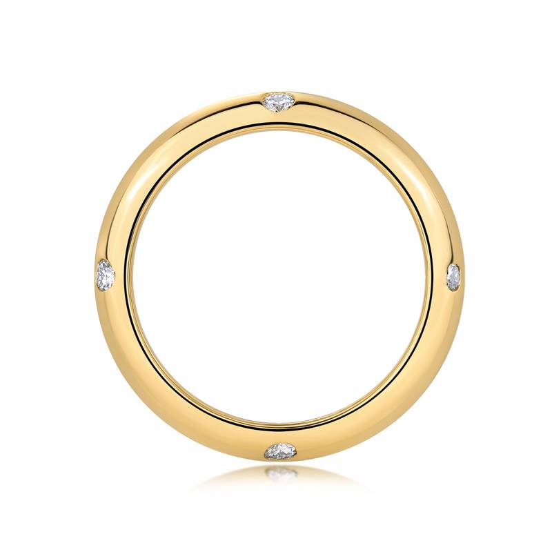R14695款S925银镀18K黄金MoissaniteWomen's Ring