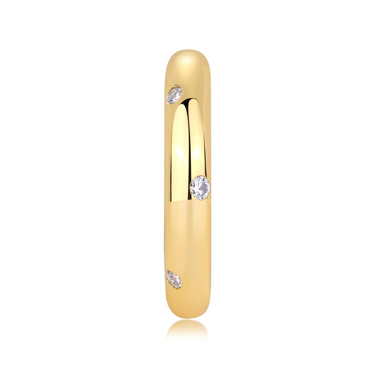 R14695款S925银镀18K黄金MoissaniteWomen's Ring