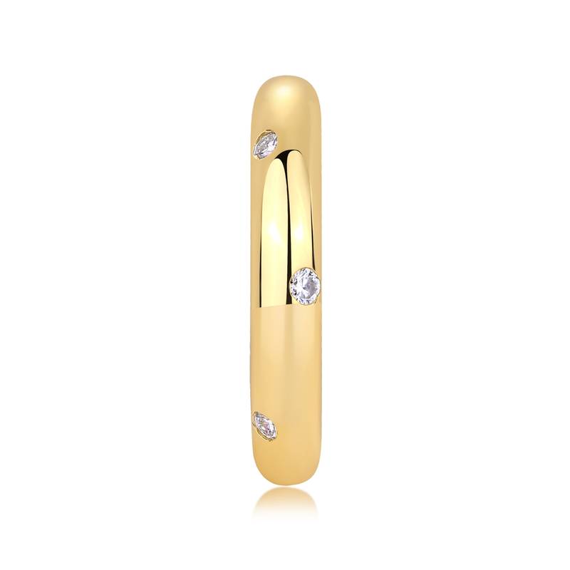 R14695款S925银镀18K黄金MoissaniteWomen's Ring