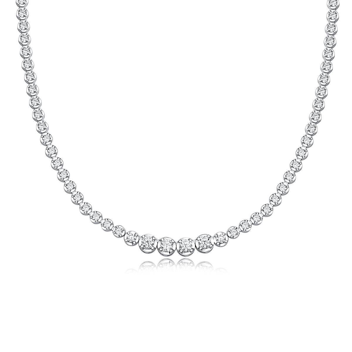 P11522款银镀18K白金MoissaniteNecklace1.2ct