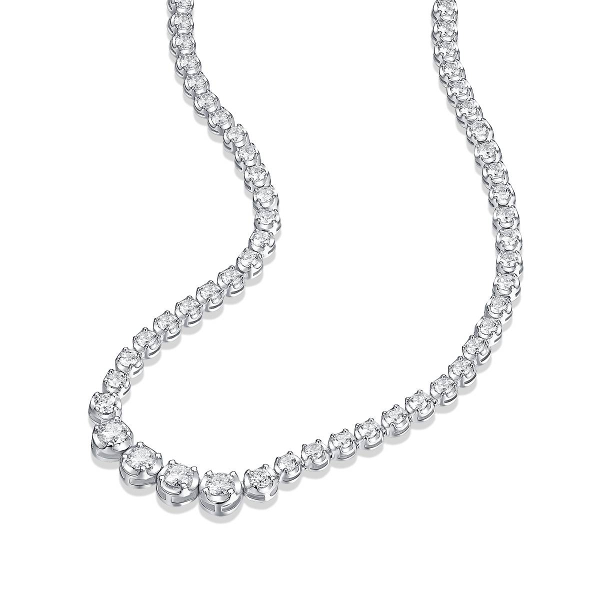 P11522款银镀18K白金MoissaniteNecklace1.2ct