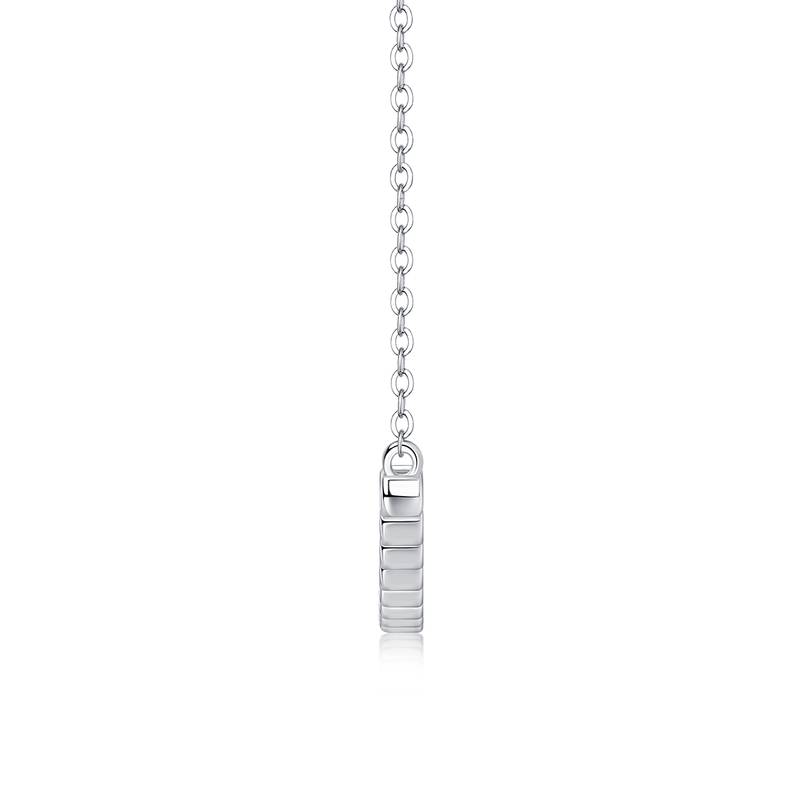 N13282款银镀18K白金莫桑钻项链0.23ct
