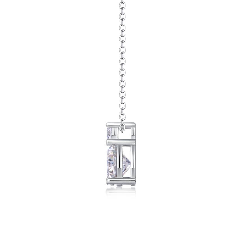 P13600款银镀18K白金MoissaniteNecklace3.0ct