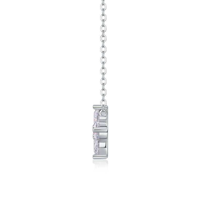 N13597款银镀18K白金MoissaniteNecklace1.215ct