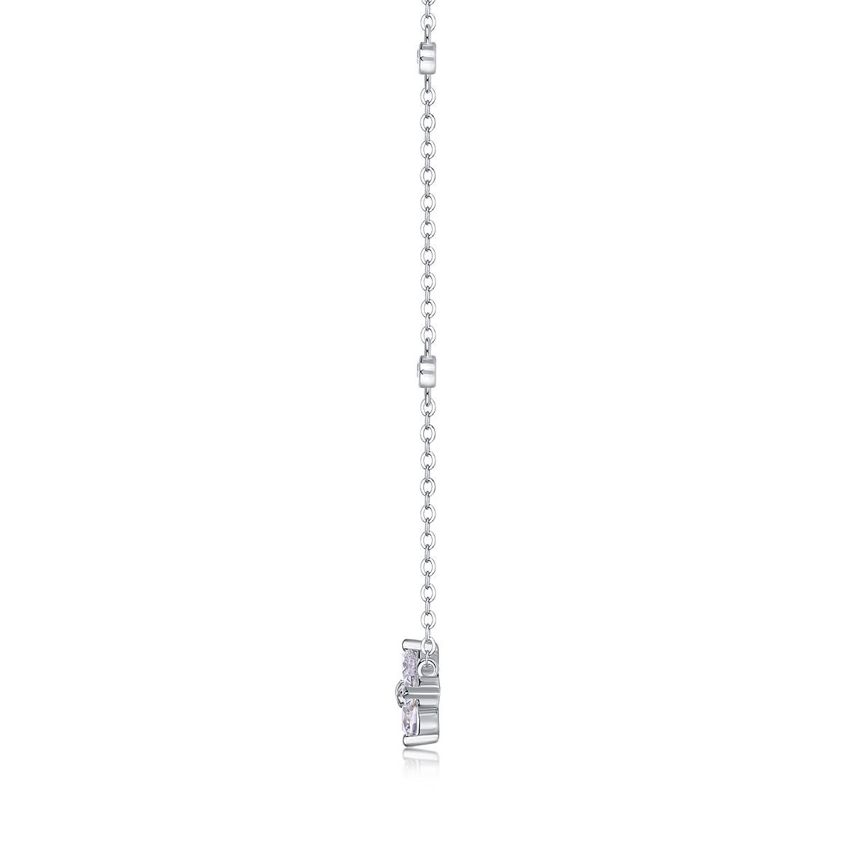 N13646款银镀18K白金MoissaniteNecklace0.1ct