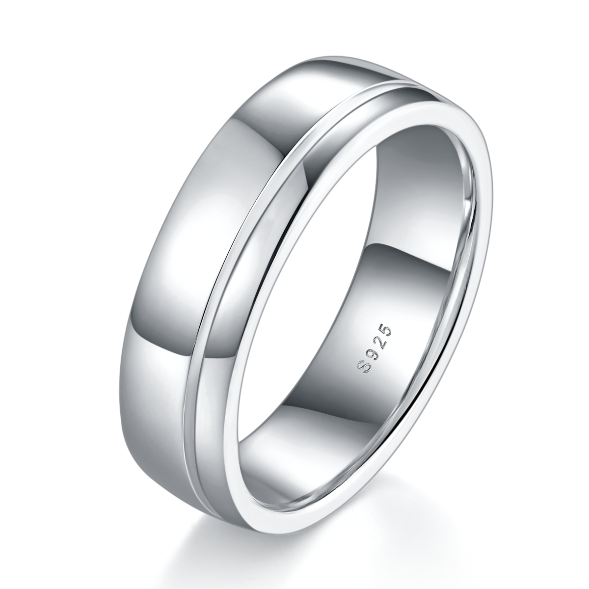 Couple Ring S925 Silver Plated Platinum Customized Selection Moissanite 0.18ct